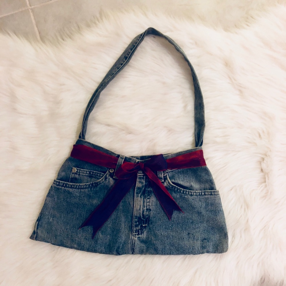 Vintage Blue Jean Purse